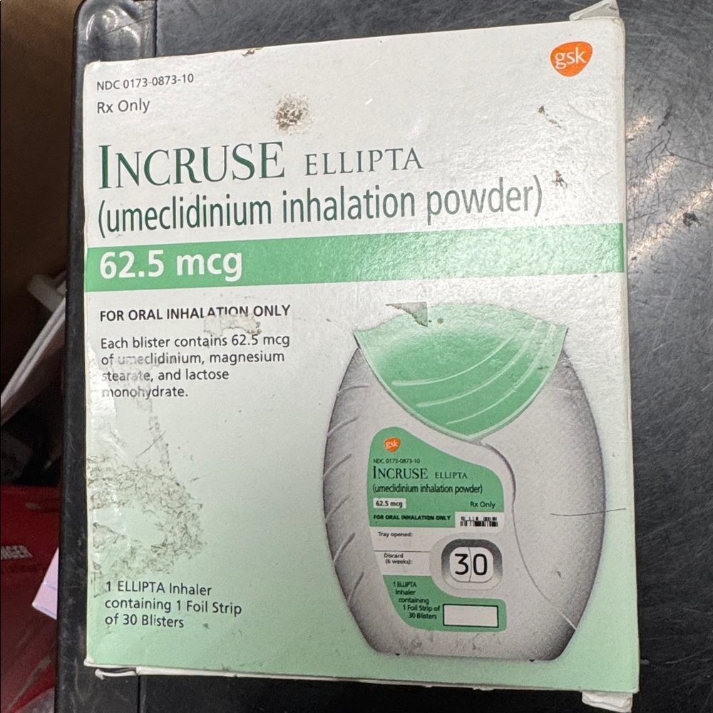 Incruse Ellipta Inhalation Powder 62.5 mcg - Picture 3 of 3